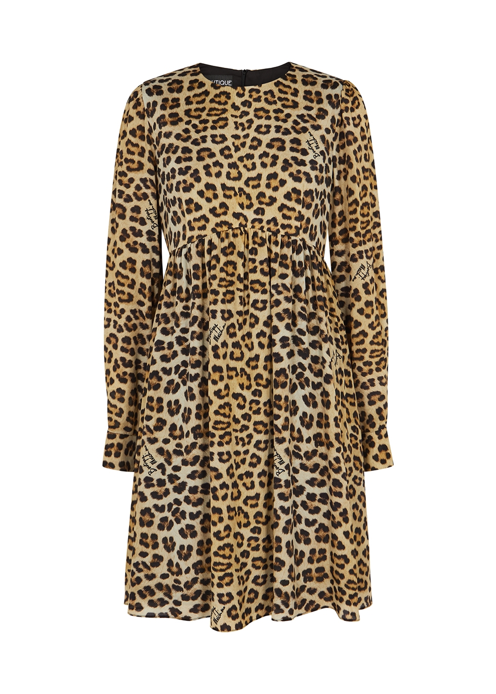 Leopard-print mini dress