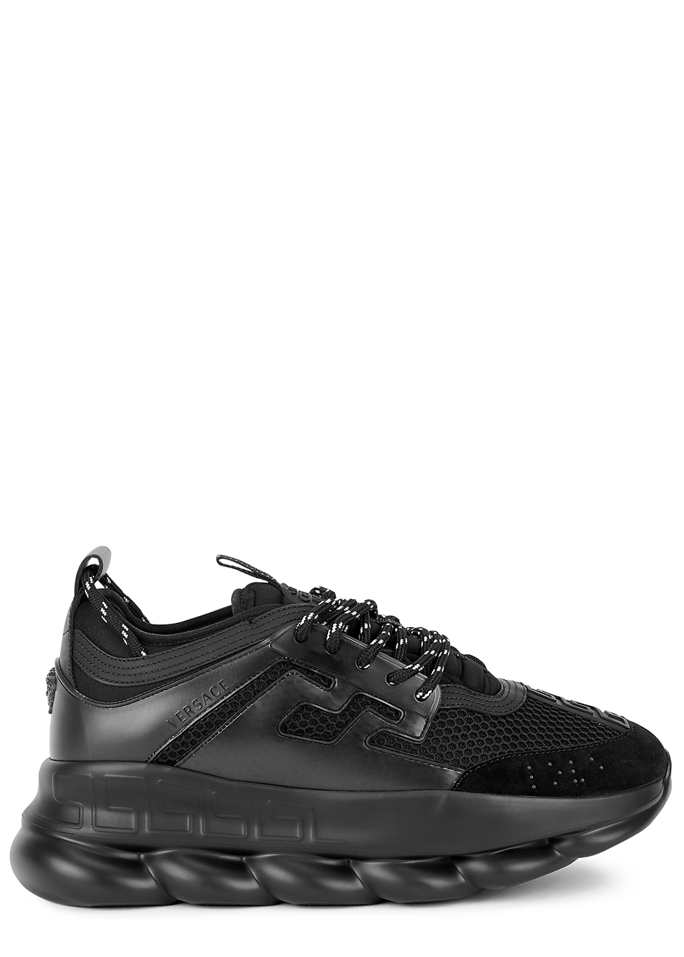 versace sneakers black and white