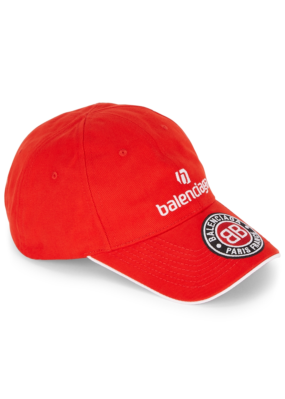 Balenciaga Red logo cotton-twill cap 