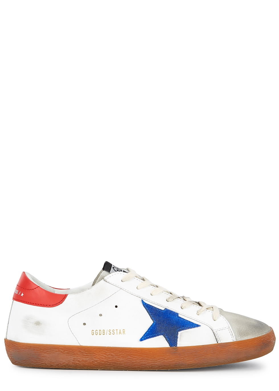 red white and blue golden goose