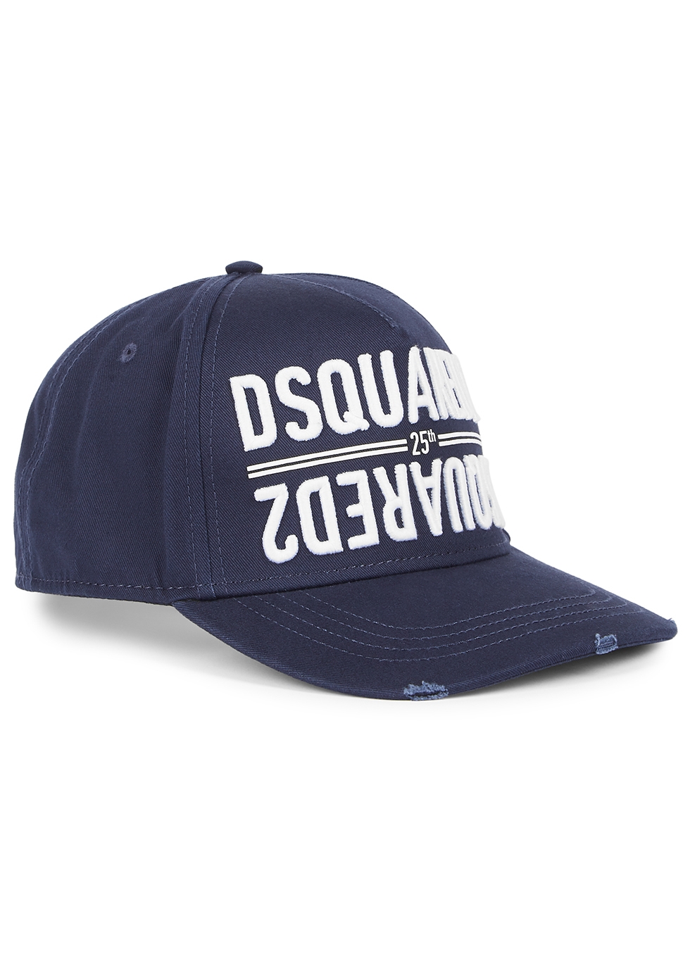 Dsquared2 Navy logo-embroidered twill 