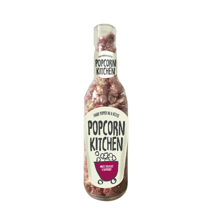 POPCORN KITCHEN White Chocolate & Raspberry Popcorn Gift Bottle 80g
