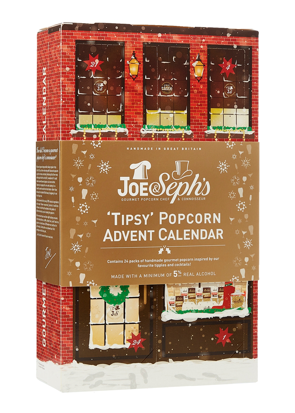 Joe & Seph's Tipsy Popcorn Advent Calendar 168g Harvey Nichols
