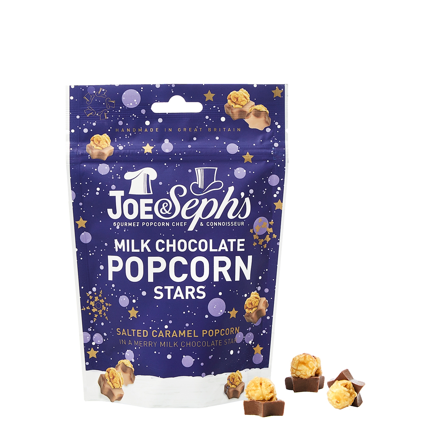 Joe & Seph's Milk Chocolate Popcorn Stars 63g