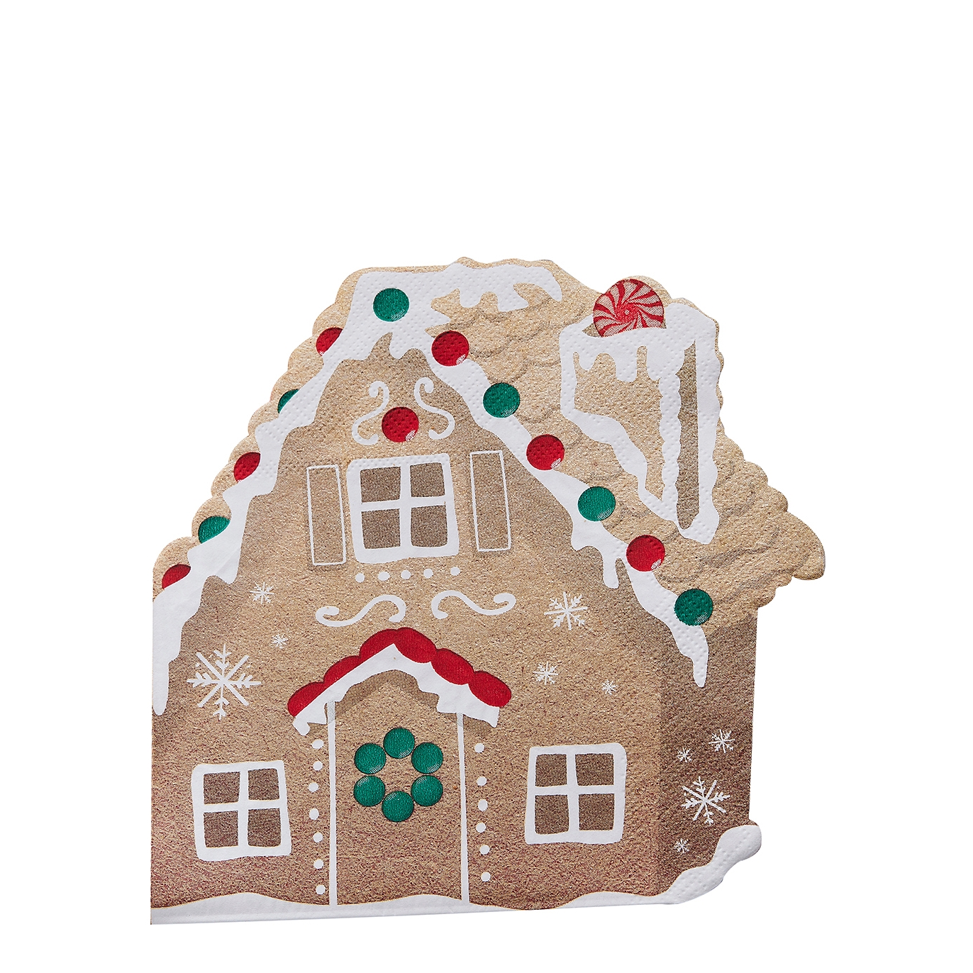 Ginger Ray Gingerbread House Shaped Paper Napkins X 16
