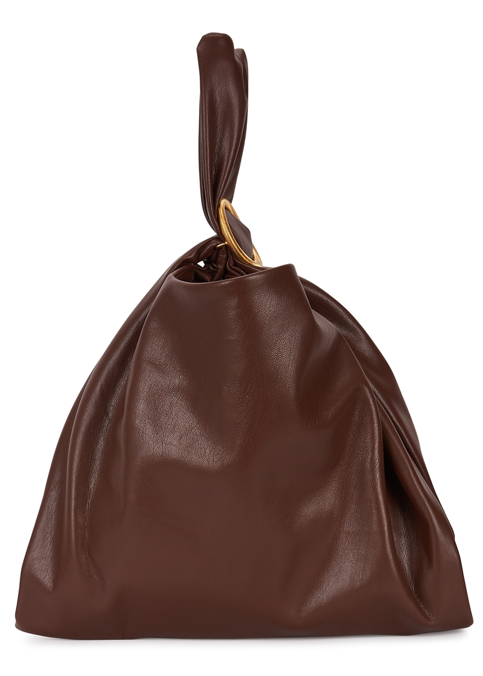 Julia chestnut faux leather top handle bag