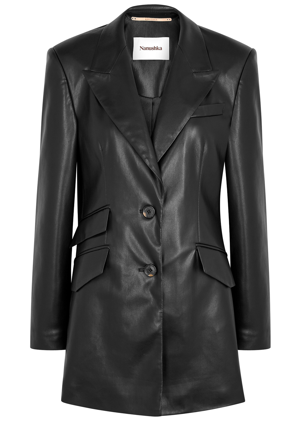 Cancun black faux leather blazer