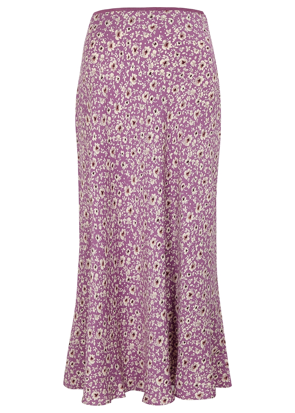 Alsop purple floral-print midi skirt