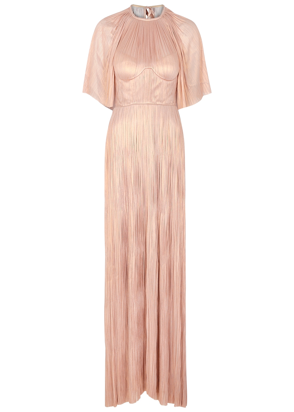 Candace pink silk-georgette gown