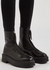 Zipped 1 black leather flatform ankle boots - THE ROW