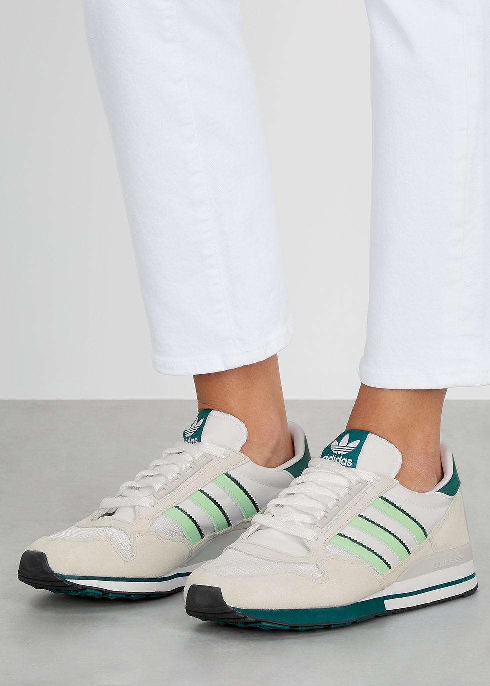 adidas white mesh sneakers