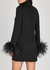 Michelle black feather-trimmed mini dress - 16 Arlington