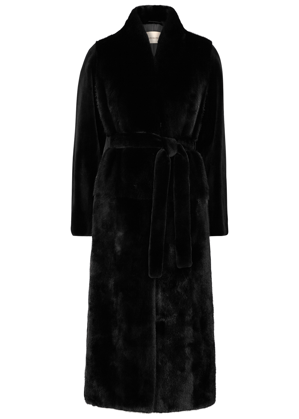 Black mink fur coat