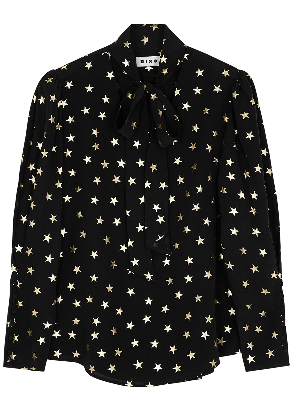 Fallon star-print silk blouse