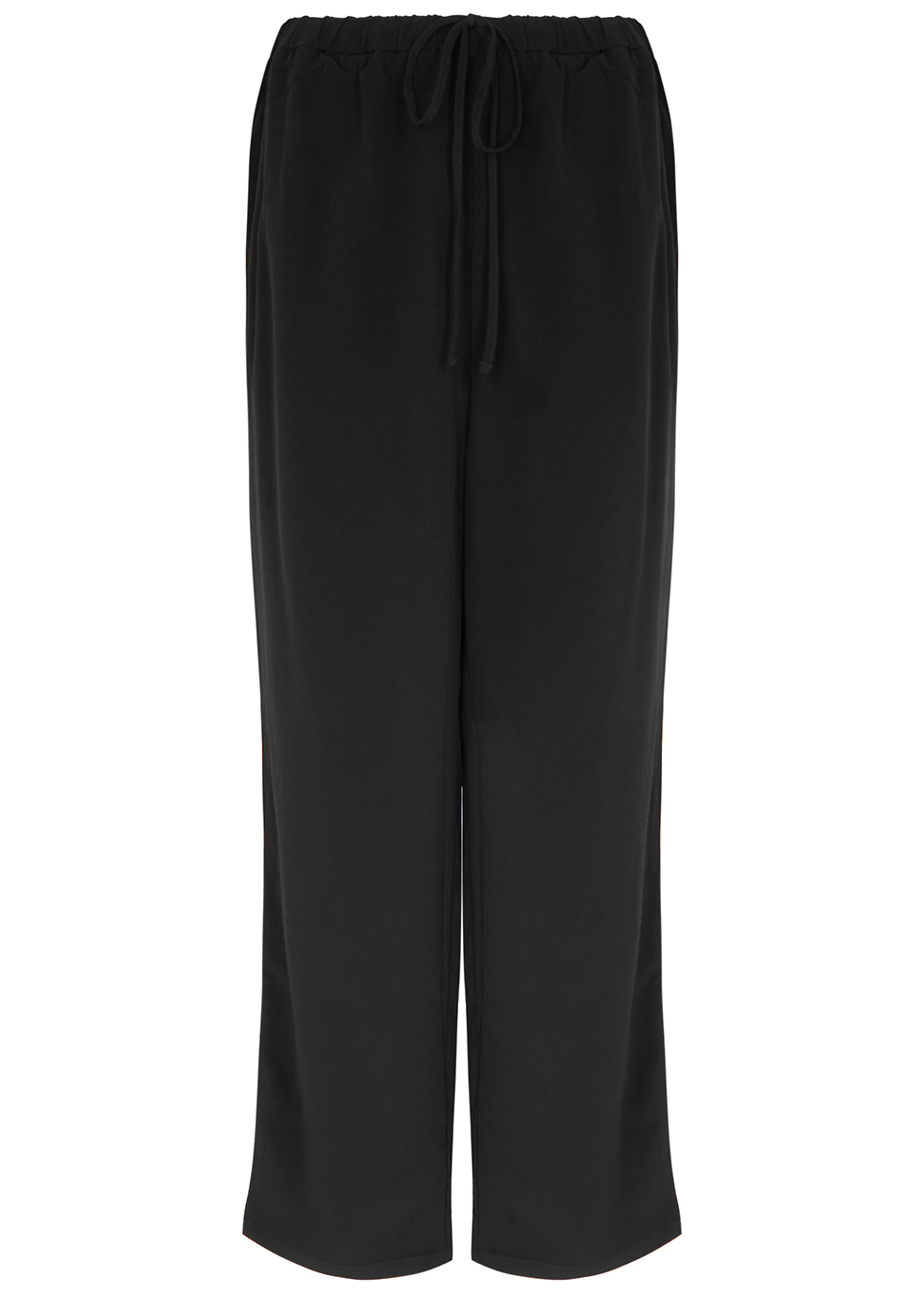 Black stretch-jersey trousers