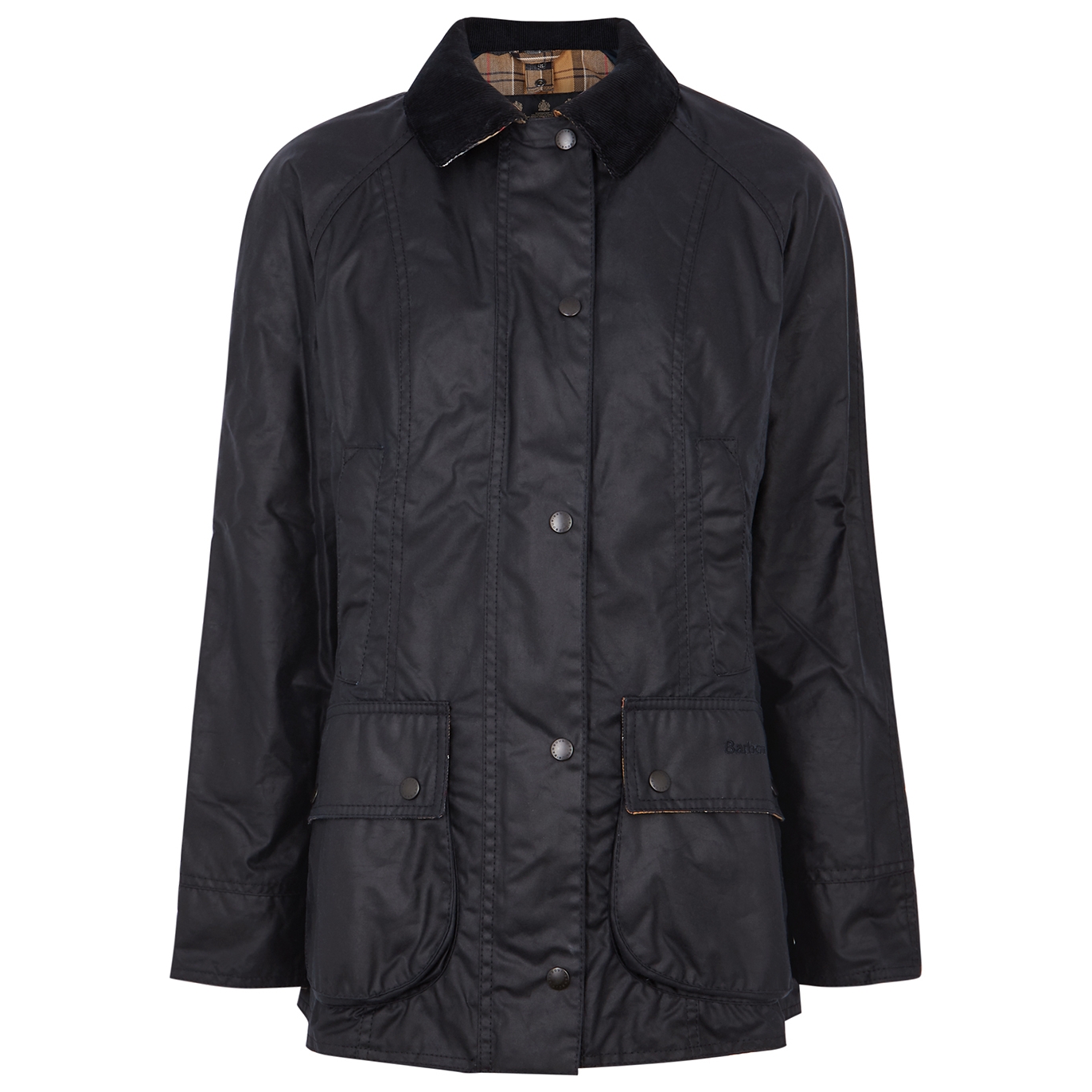 Barbour Beadnell Navy Waxed Cotton Jacket - 6