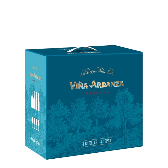La Rioja Alta 4 X Viña Ardanza Rioja Reserva 2015 & 4 X Glasses Gift Box