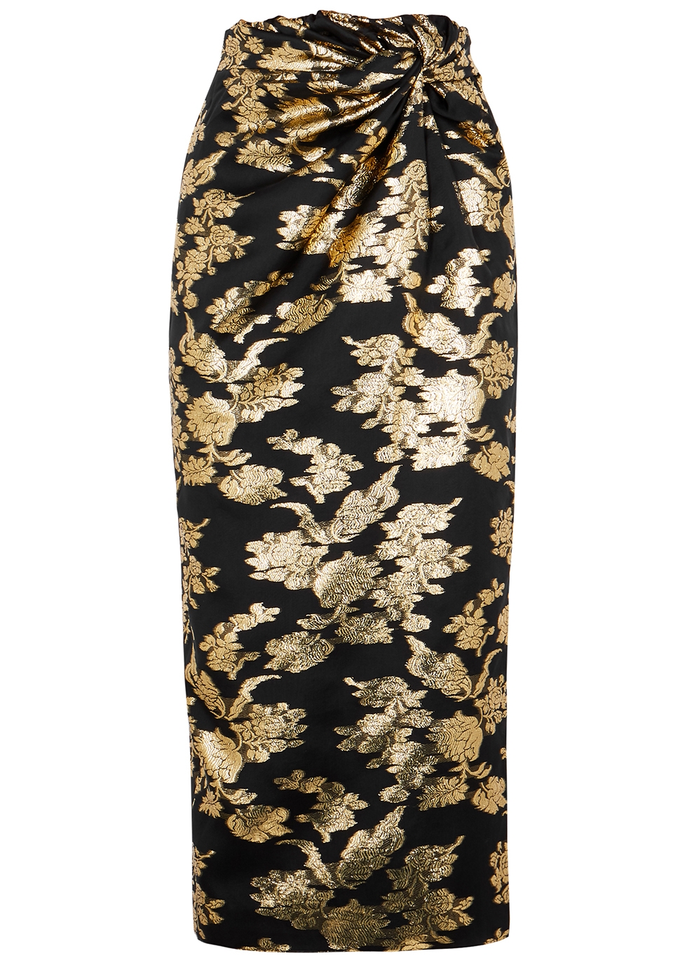 Moriyo floral-jacquard midi skirt
