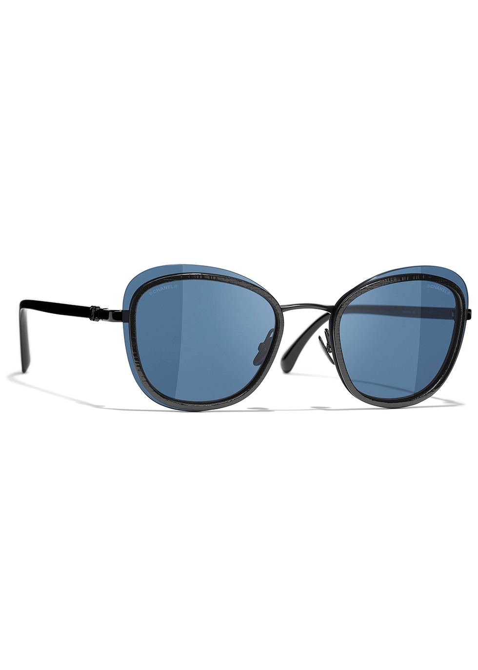 CHANEL Square sunglasses in c135s2  black blue gradient