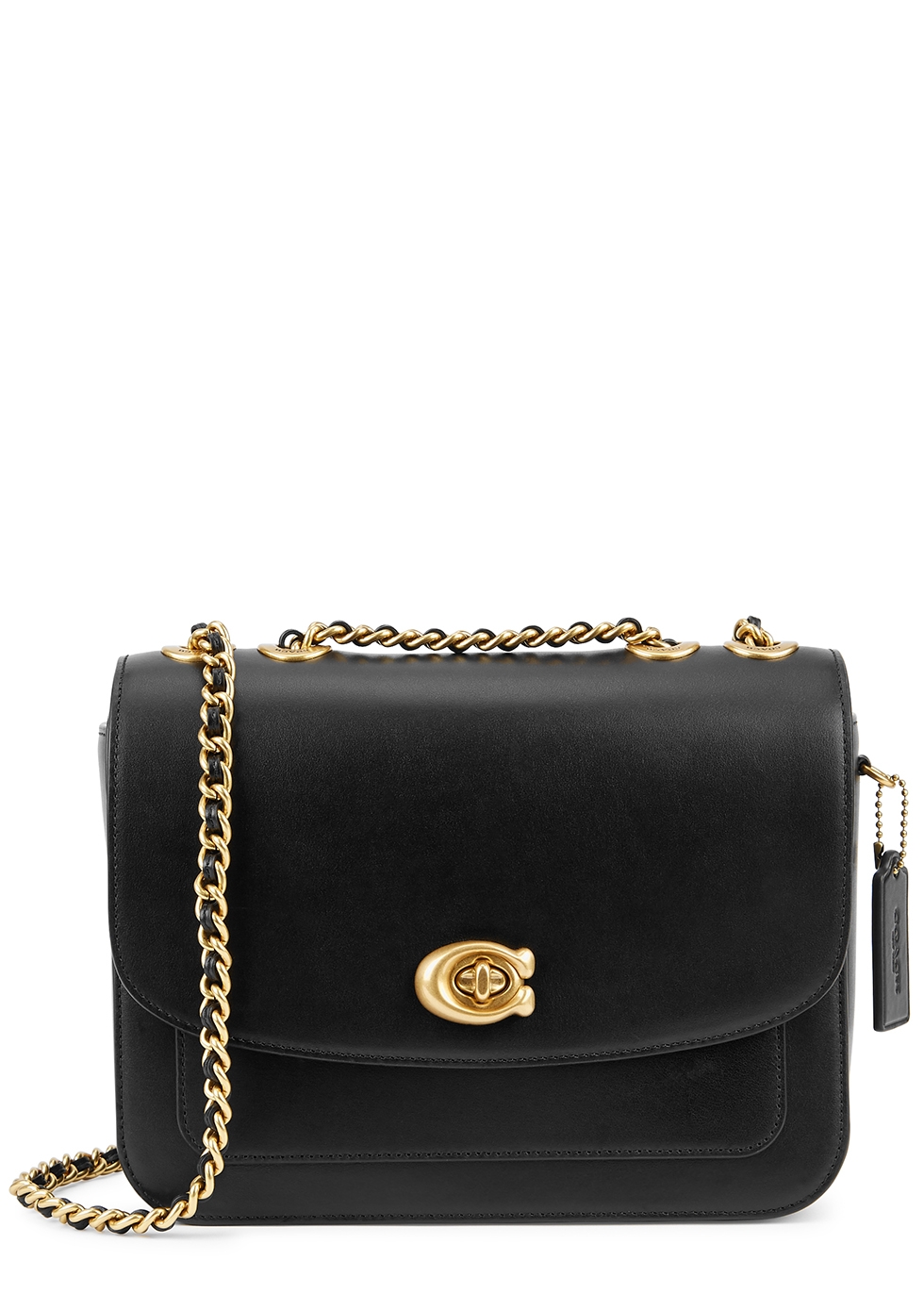 Madison black leather shoulder bag