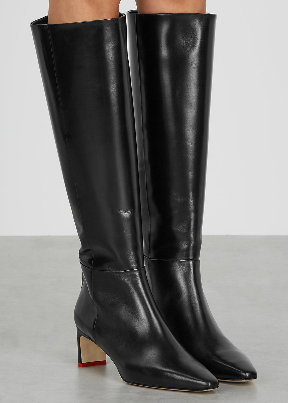 real leather knee high boots