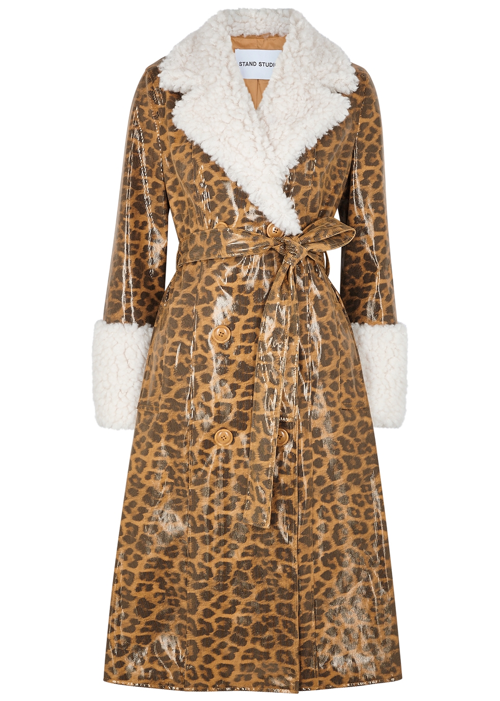 Genesis leopard-print faux leather coat