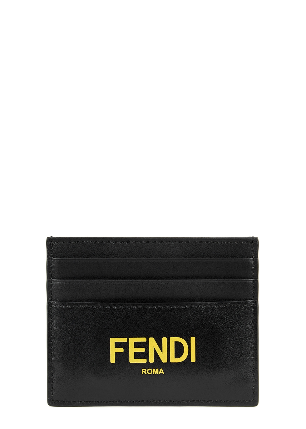 Fendi Black leather card holder 