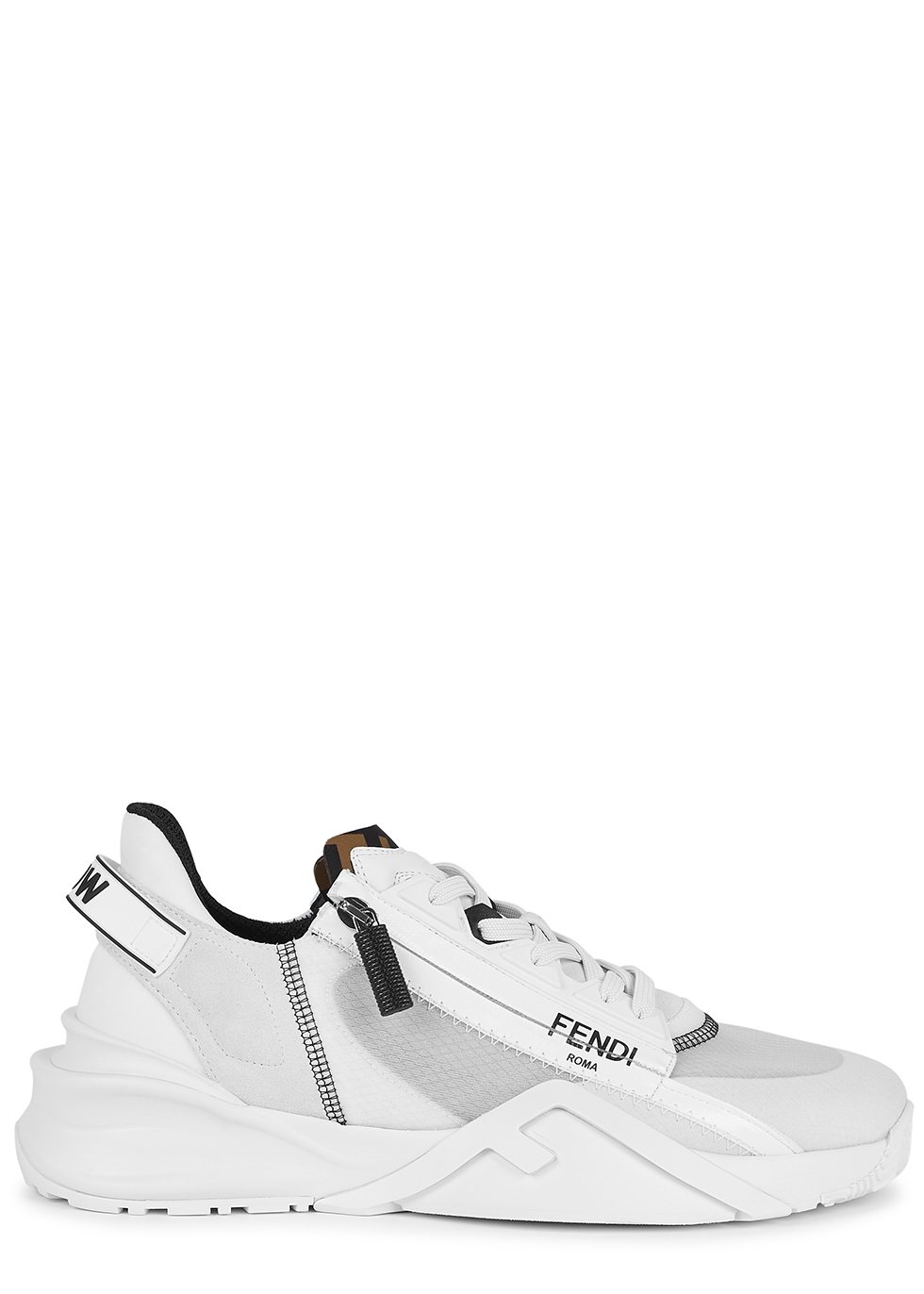 Fendi Flow white panelled mesh sneakers 