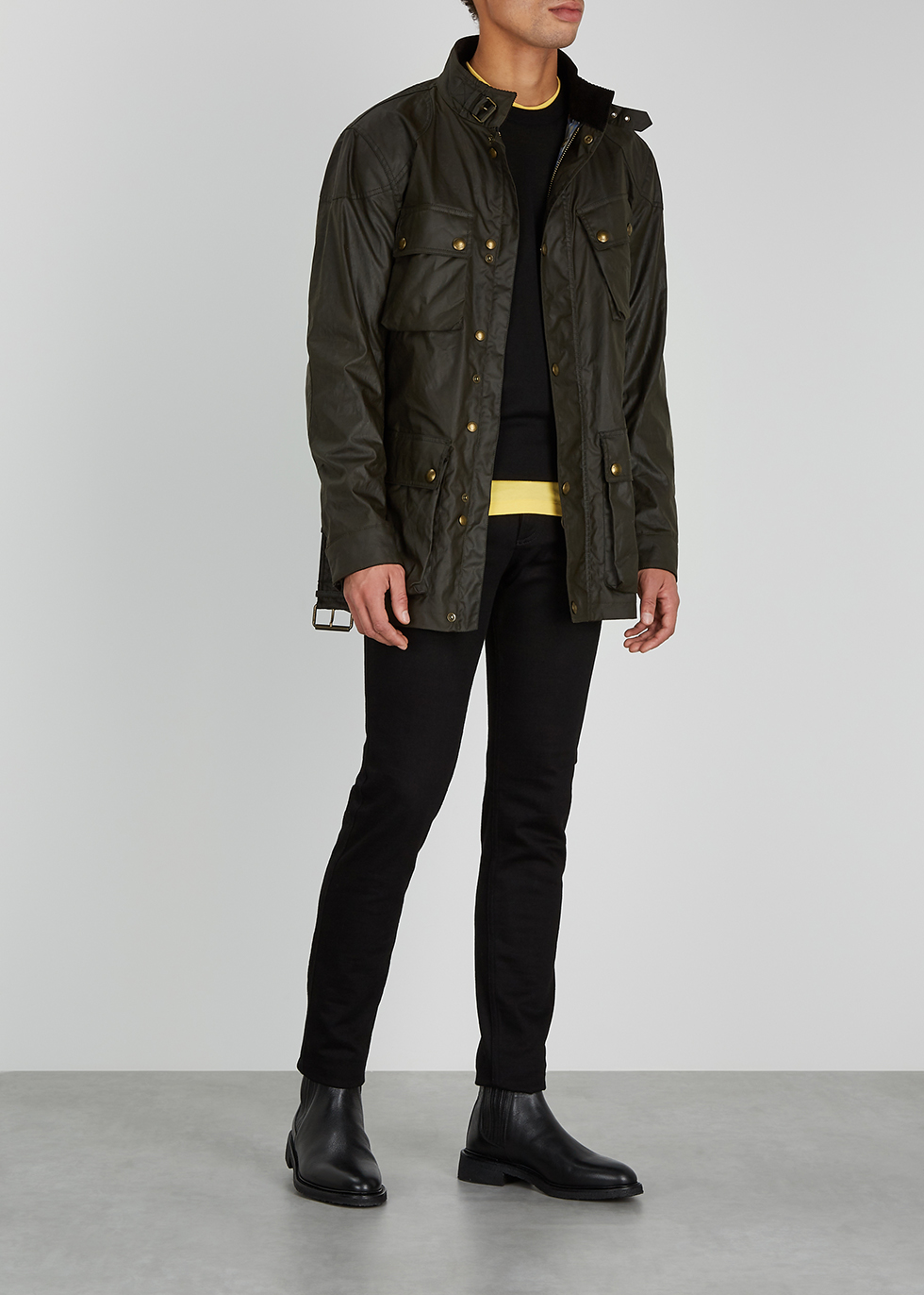 Men's Jacket in Genuine Soft Black Leather - Belfast Short