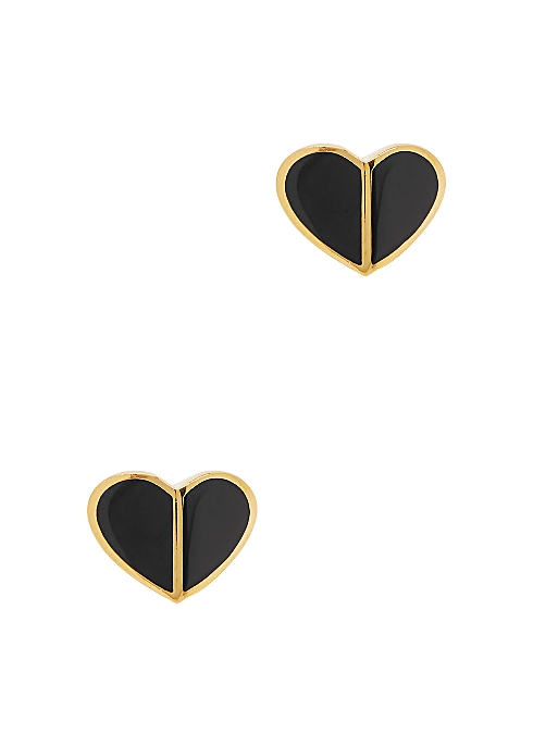 Heritage Spade gold-plated stud earrings - Kate Spade New York