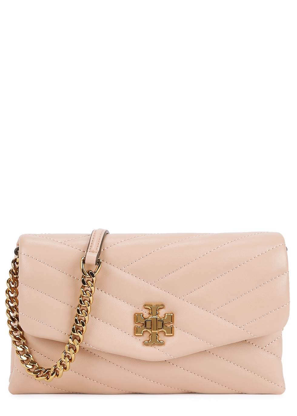 Kira almond leather wallet-on-chain