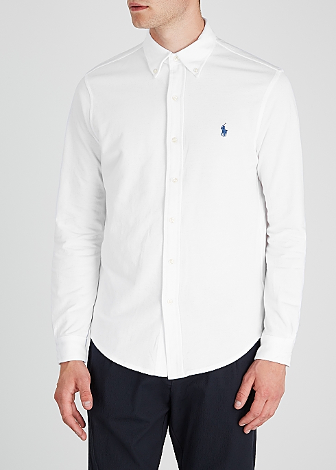 Polo Ralph Lauren White piqué cotton shirt - Harvey Nichols