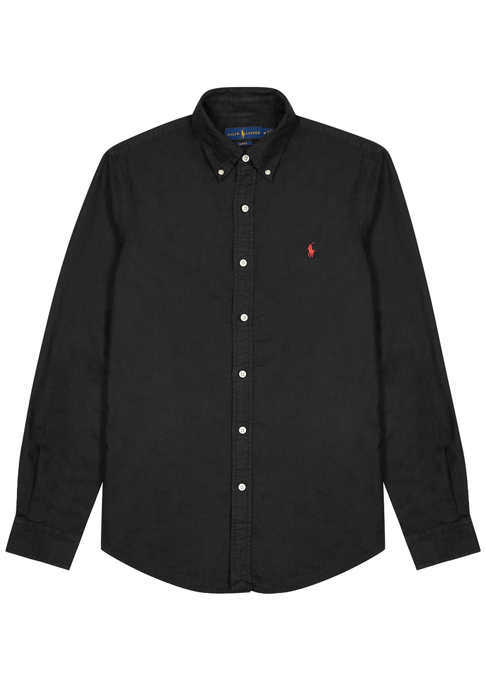 Black cotton Oxford shirt