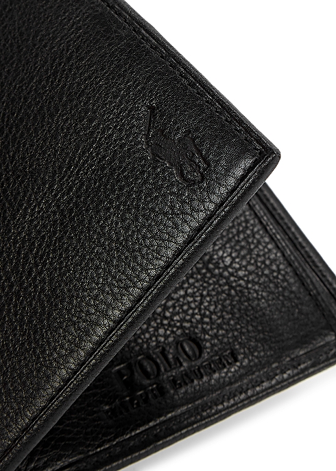 Polo Ralph Lauren Black logo leather wallet - Harvey Nichols