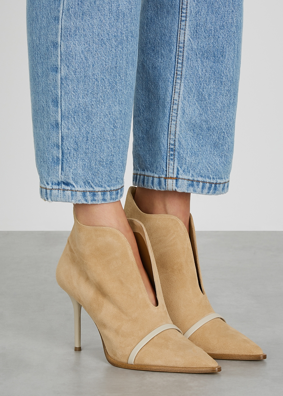 camel suede ankle boots