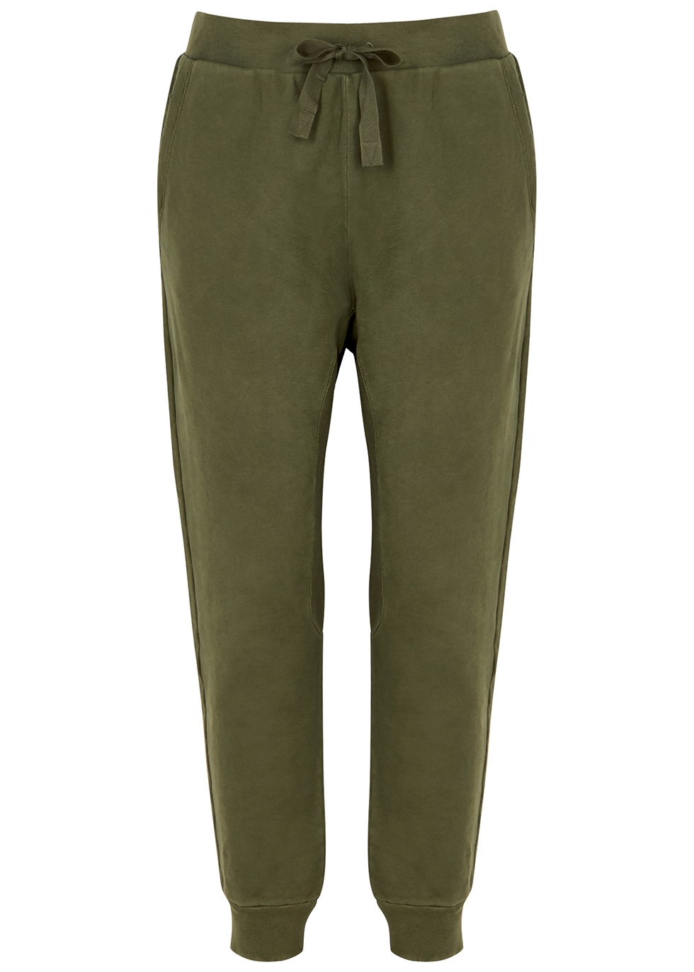 Easy dark green cotton sweatpants