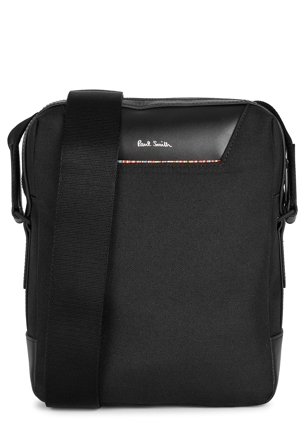 Black nylon cross-body bag