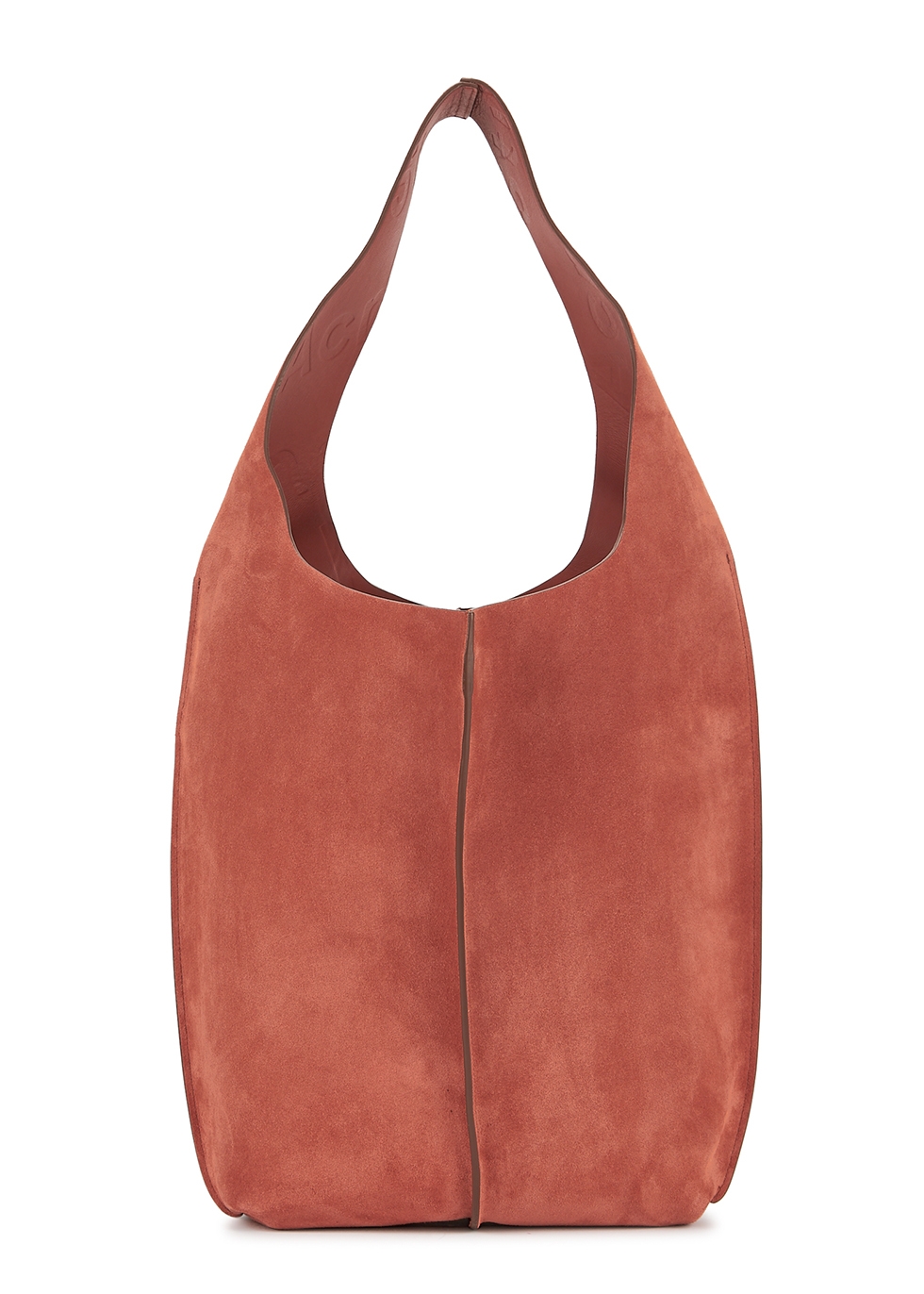Rust suede tote