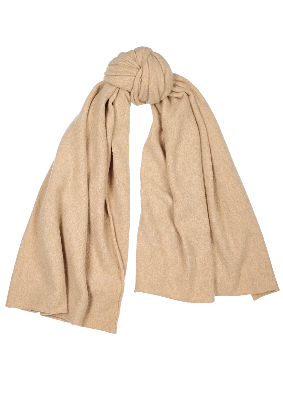 Camel cashmere scarf