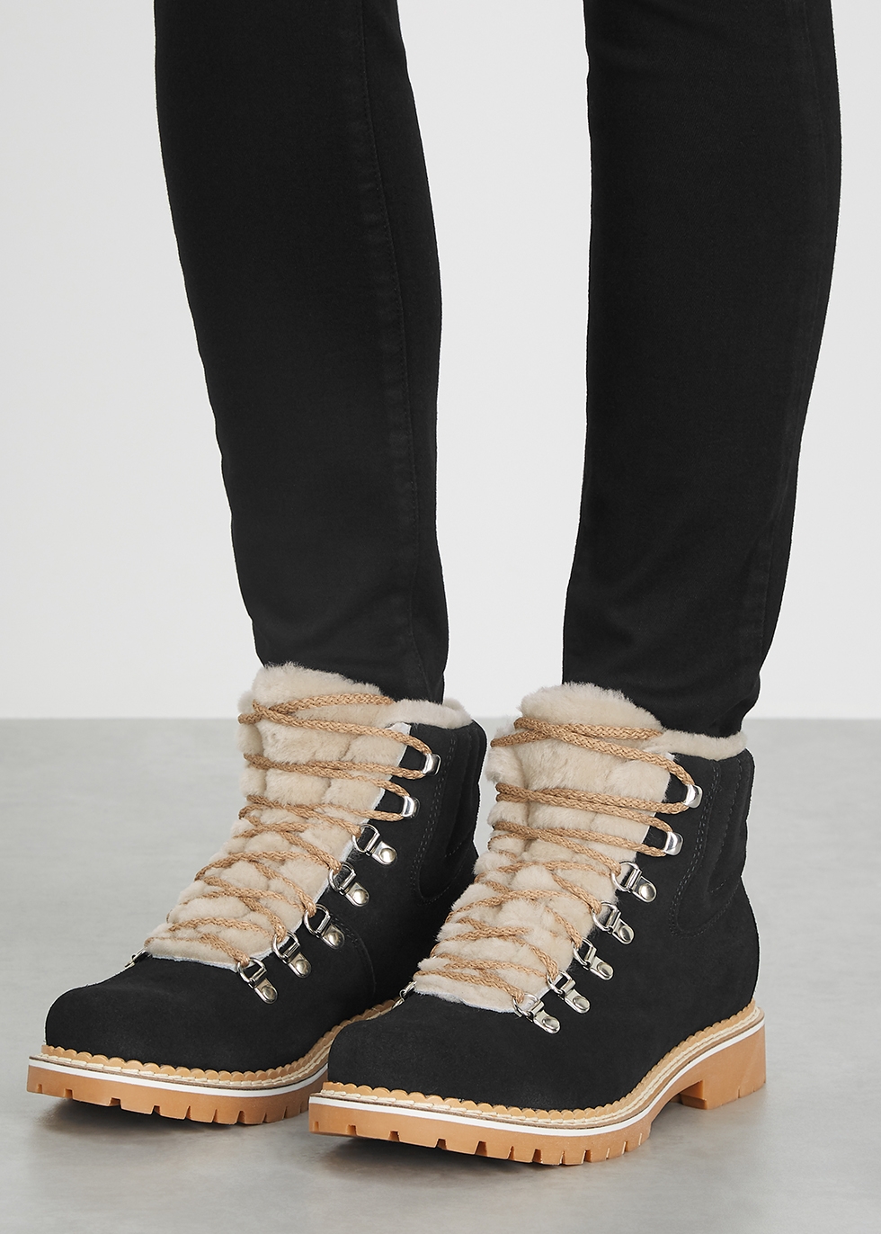 sheepskin lined ankle boots