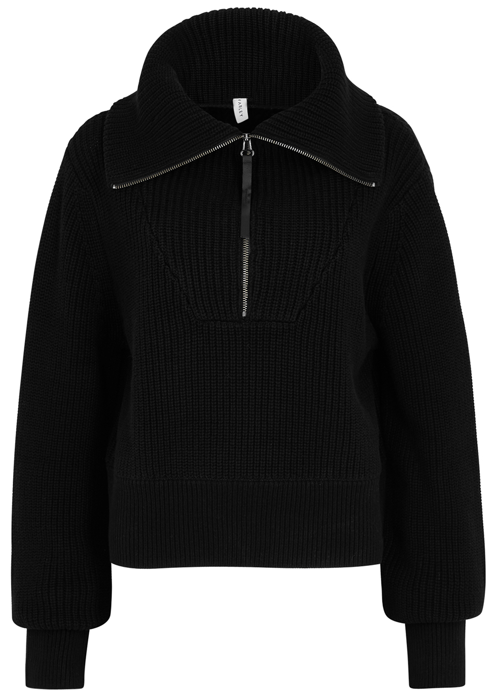 Varley Mentone half-zip knitted cotton jumper - Harvey Nichols