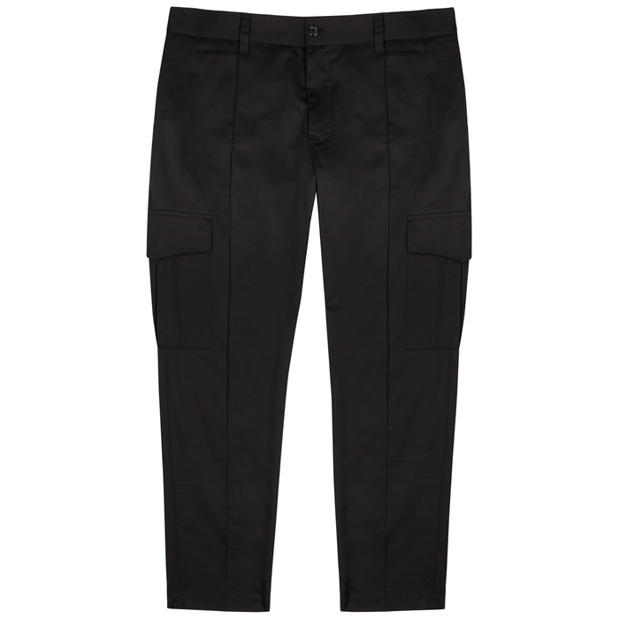 Dolce & Gabbana Black Cropped Slim-leg Cargo Trousers