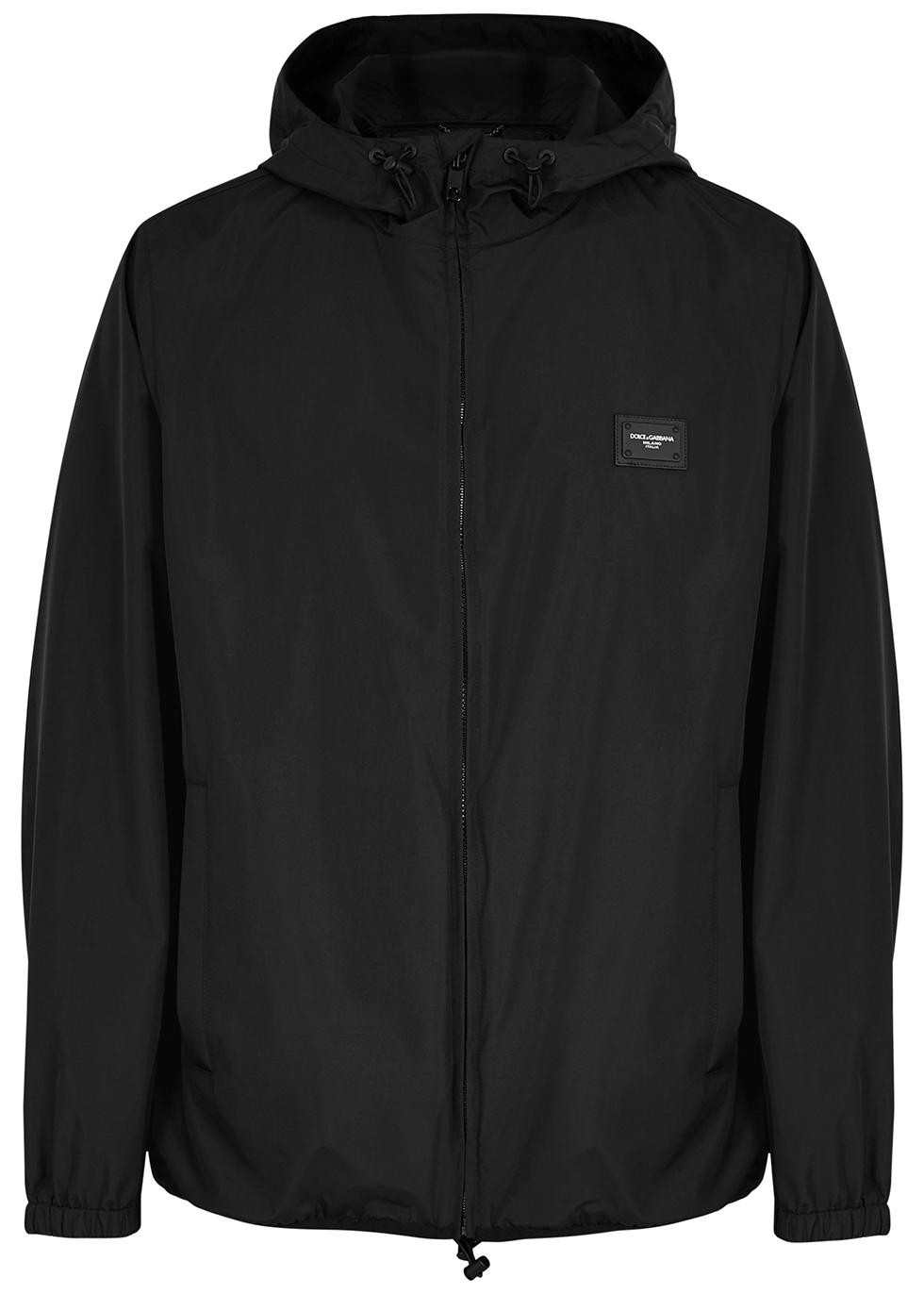 Black logo shell jacket