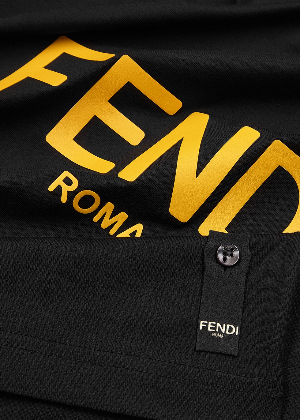 Fendi Black logo cotton T-shirt 