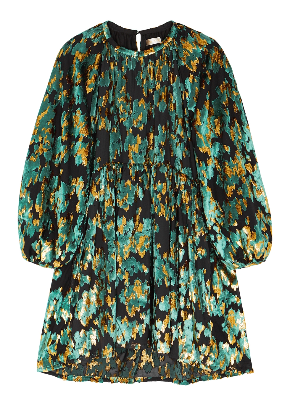 Sienna lamé-weave jacquard dress