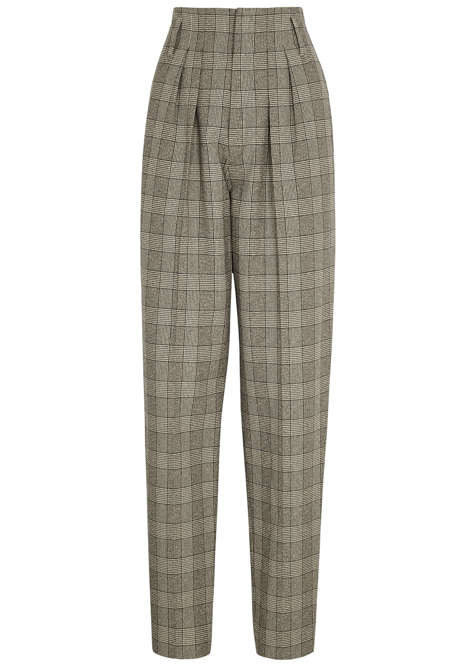 Magali checked tapered trousers