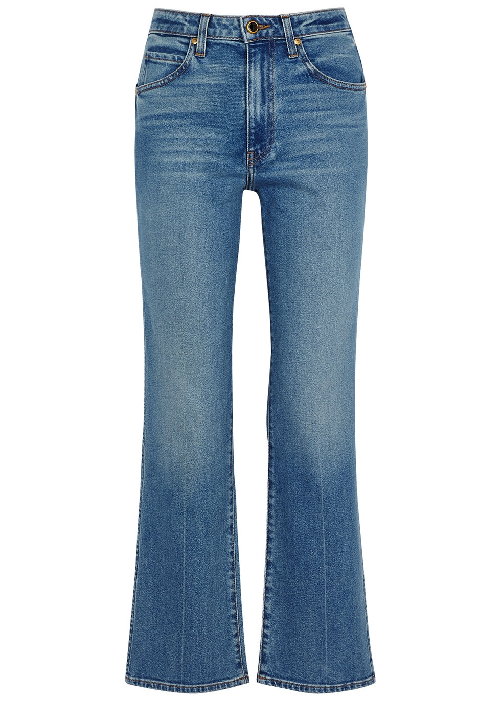 Khaite Vivian blue bootcut jeans - Harvey Nichols