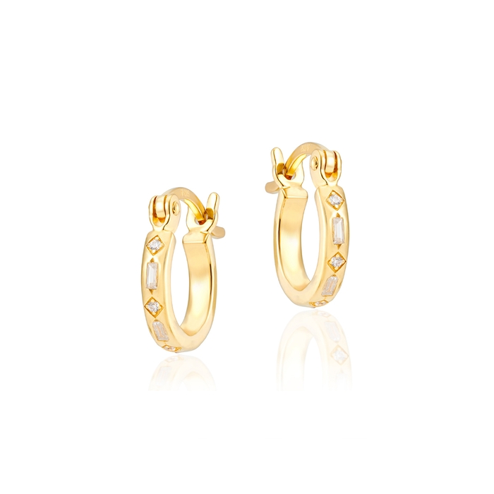 V By Laura Vann Iris 18kt Gold-plated Hoop Earrings