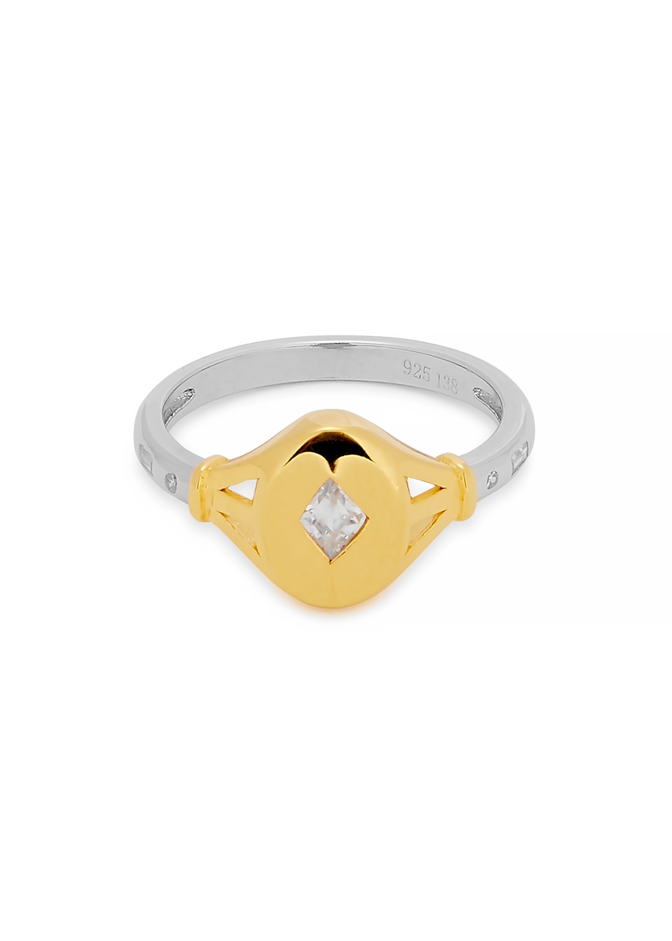 Tilly 18kt gold-plated signet ring