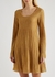 Gold metallic-knit mini dress - M Missoni